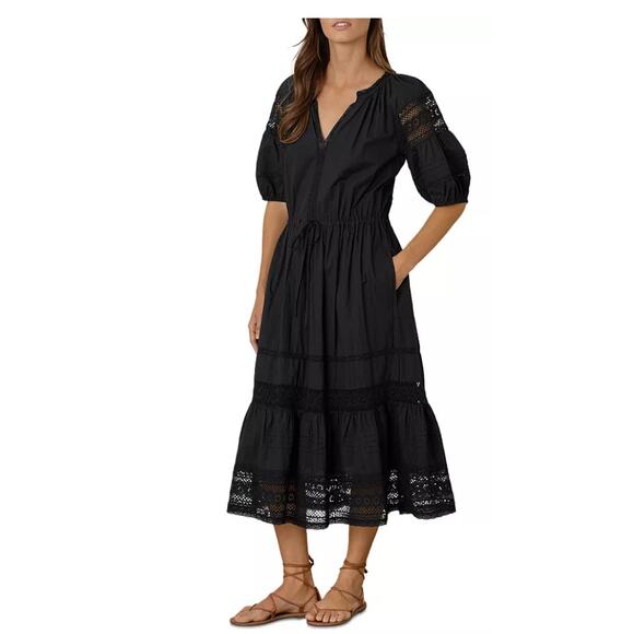 Velvet by Graham & Spencer Andy Short Sleeved Midi Dress Size Medium - Picture 1 of 5